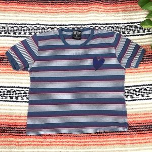 T Bar Women’s Stripped Crop Top Shirt Sz. M